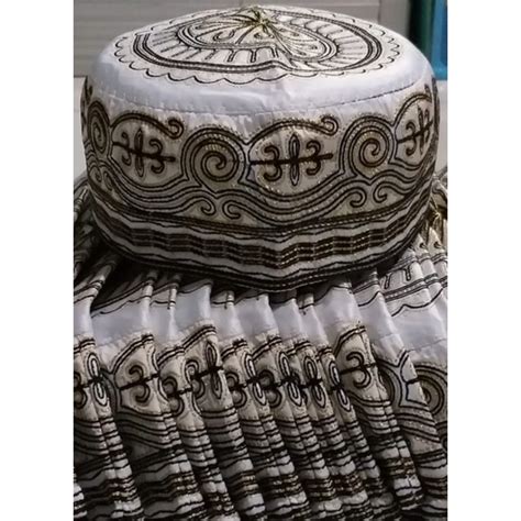 Jual KOPIAH HAJI MADINAH MOTIF POHON KURMA FULL BORDIR Shopee Indonesia