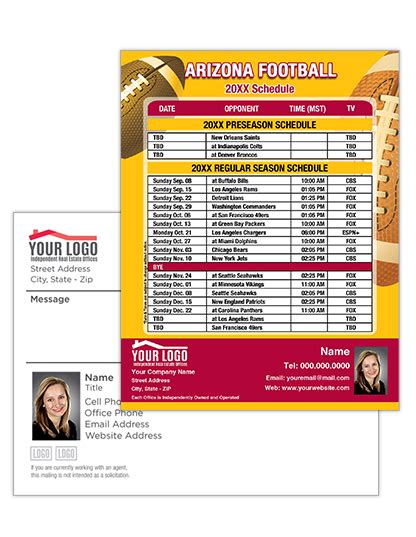 Football Schedule Magnets And Magnetic Football Schedules