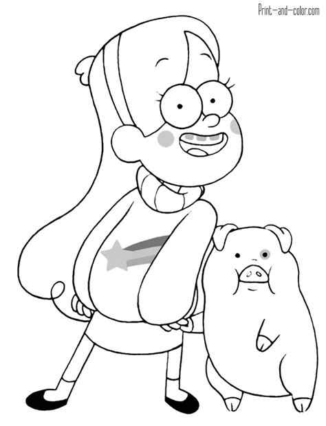 Gravity Falls Coloring Pages Print And