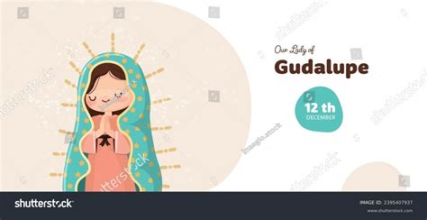 Our Lady Guadalupe Feast Day Banner Stock Vector (Royalty Free ...