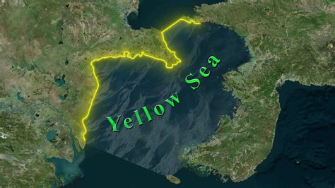 Yellow Sea Map 30813681 Stock Video at Vecteezy