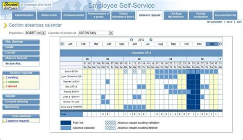 Employee Absence Schedule ~ MS Excel Templates