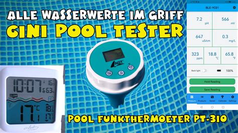 Agt In Pool Tester Chlor Ph Smart Pt Poolthermometer Youtube