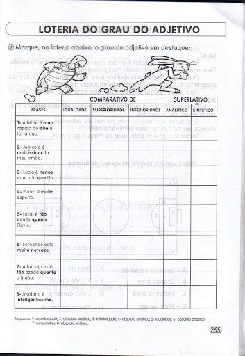 Atividades Exercícios Grau Do Adjetivo Comparativo Superlativo Para O 4º Ano