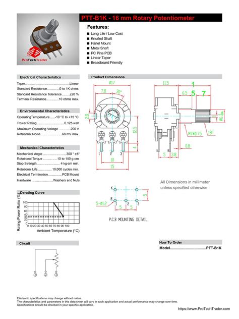 10K Potentiometer Pinout, Working Datasheet Explained, 50% OFF