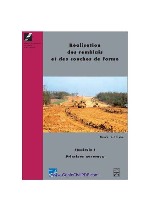 Pdf Guide De Terrassement Routier Gtr Fascicule 1 Et 2 Genie Civil Pdf