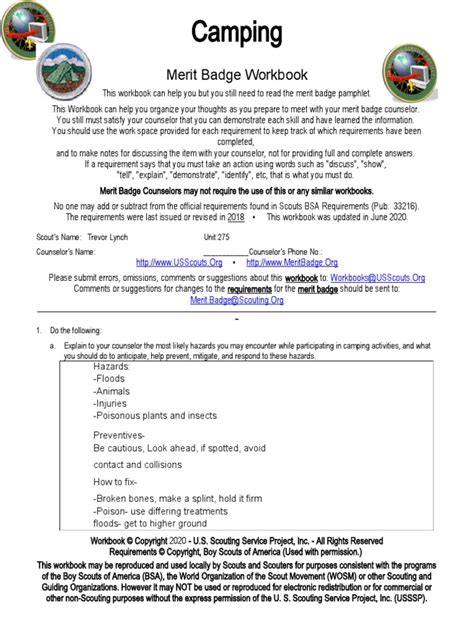 Merit Badge Personal ≡ Fill Out Printable Pdf Forms Online Worksheets Library