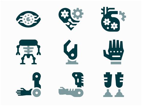 Cyborg Body Parts / Basicons by EDT.Graphics on Dribbble