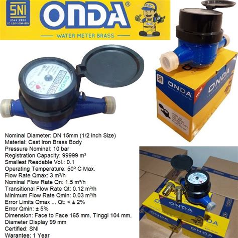 Jual Water Flow Meter Alat Ukur Debit Air ONDA BWMO 0 5 Inch DN15mm