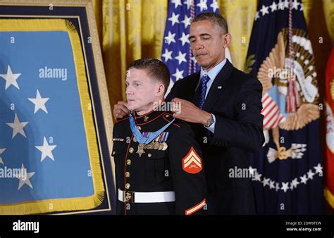 President Barack Obama Awards Corporal William Kyle Carpenter U S Marine Corps Ret The