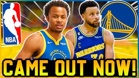 HE S OUT NOW NO ONE EXPECTS THAT WARRIORS CONFIRMED NOW LATEST