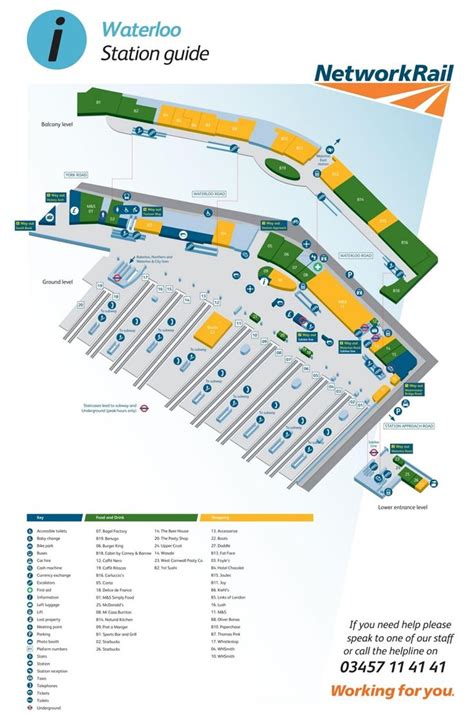 London Waterloo railway station map | Station map, Waterloo station ...