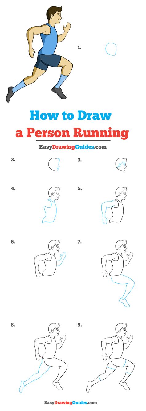 How To Draw A Person Running Really Easy Drawing Tutorial