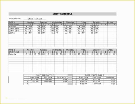 Monthly Shift Schedule Template Excel Free Of Employee Shift Scheduling Spreadsheet Invoice ...