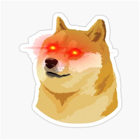 "Doge Laser Eyes" Sticker for Sale by jasato | Redbubble