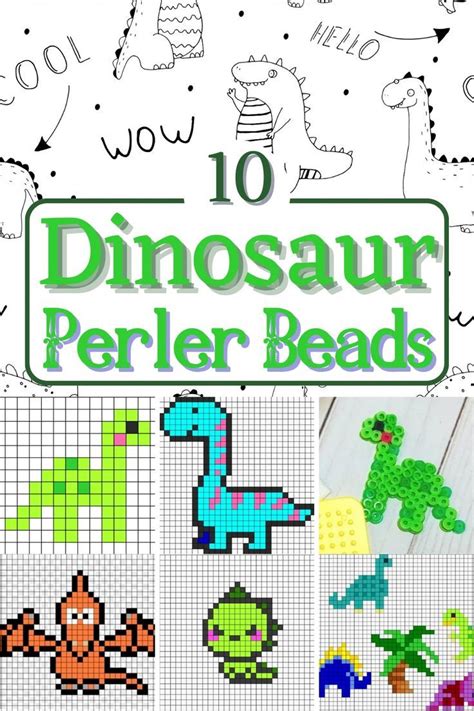 10 Dinosaur Perler Beads Patterns For Prehistoric Fun Perler Bead