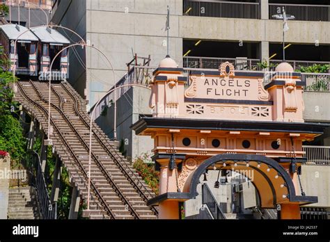 Los Angeles Apr 22 The Angels Flight Railway On Apr 22 2017 At Los