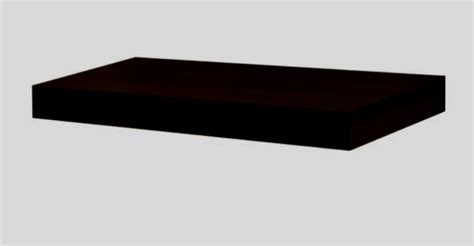 European Made Floating Shelf Luna Matte Black 445x250x50mm The