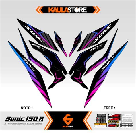 Jual STIKER STRIPING HONDA SONIC 150 R STIKER BODY MOTOR STIKER VARIASI