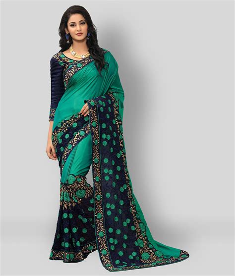 Onlinefayda Multicolor Silk Saree With Blouse Piece Pack Of 1 Buy Onlinefayda Multicolor