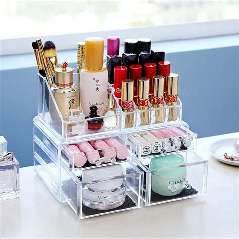 Drawer Cosmetics Holder Lipstick Holder Display Stand Clear Acrylic