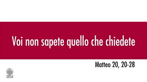 Martedì 25 luglio 2023 Commento al Vangelo del giorno di Giancarlo