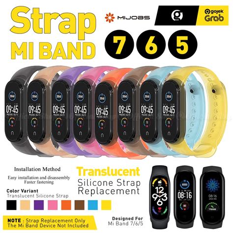 Jual Mijobs Transparan Miband Silicon Strap For Xiaomi Mi