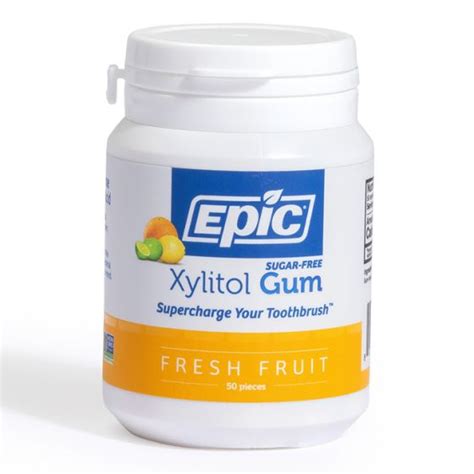 Epic Xylitol Chewing Gum Fresh Fruit Grow Live Thrive