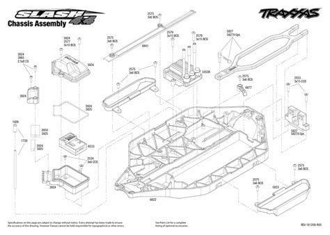 Exploded View Traxxas Slash 110 4wd Vxl Tqi Bluetooth Ready Tsm Chassis Astra