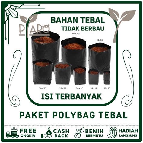 Jual Paket Polybag Tanaman Isi Ratusan Plastik Polibag Tebal X