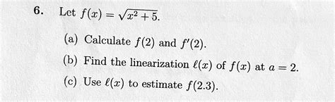 Solved Let F X X2 52 A ﻿calculate F 2 ﻿and F 2 B