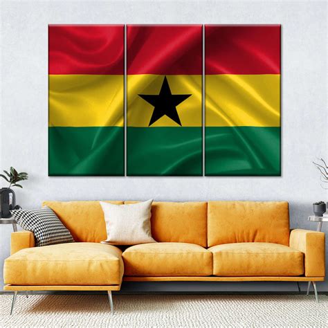 Silky Ghana Flag Wall Art | Photography