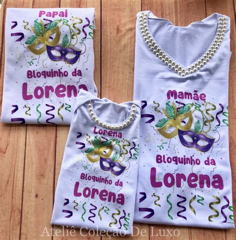 Camisetas Bloquinho De Carnaval Personalizadas Elo