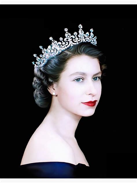 "Queen Elizabeth 1952 Young Queen of England Elizabeth II Colored" Art ...