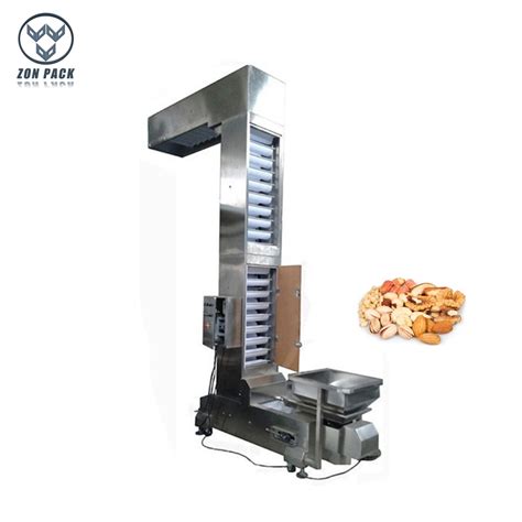 Customization PP Bucket Elevator Z Type Conveyor For Nuts Transport