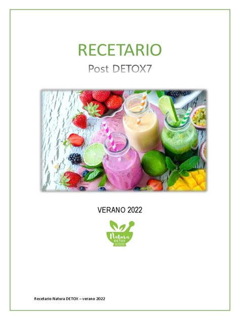 RECETARIO Dieta Detox | PDF | Curry | ensalada