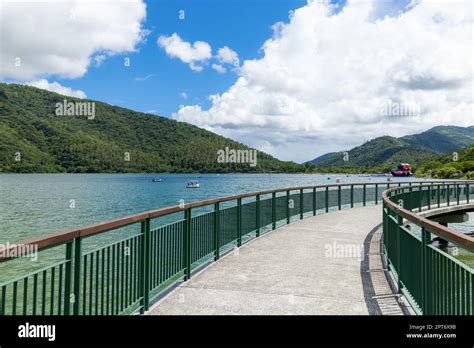 Liyu lake scenic area with mountain in Hualien of Taiwan Stock Photo ...