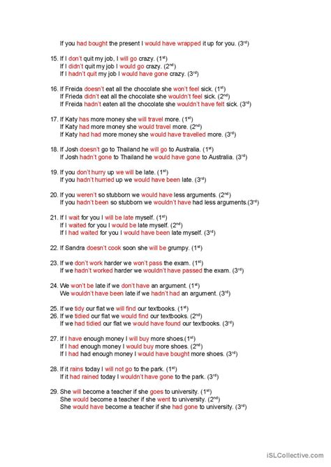 All Conditionals First Second Th English Esl Worksheets Pdf Doc