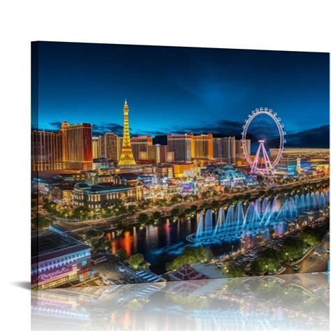 C04 GENYS Las Vegas Strip Nevada Aerial View Photo Cool Wall Decor Art