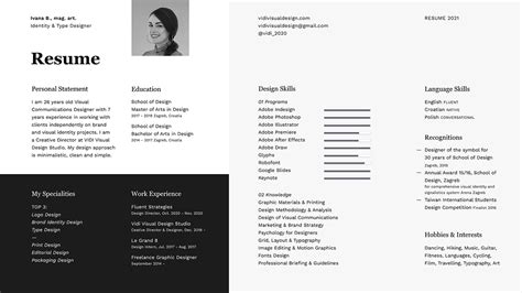 Free Elegant Resume Template – Free Design Resources