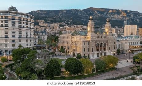 Montecarlo Aerial View Monaco Skyline Sunset Stock Photo 2413058053 ...