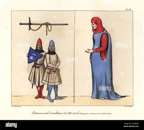 Costumes Civils Et Militaires Du Xiie Siecle Hi Res Stock Photography