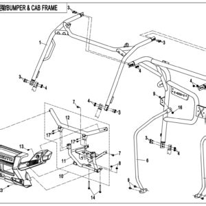 Diagram 2020 CFMoto UFORCE 500 CF500UU BUMPER CAB FRAME F23