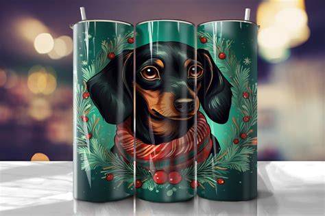 Cute Dachshund Tumbler Tumbler Wrap Graphic By R Ray Design Creative