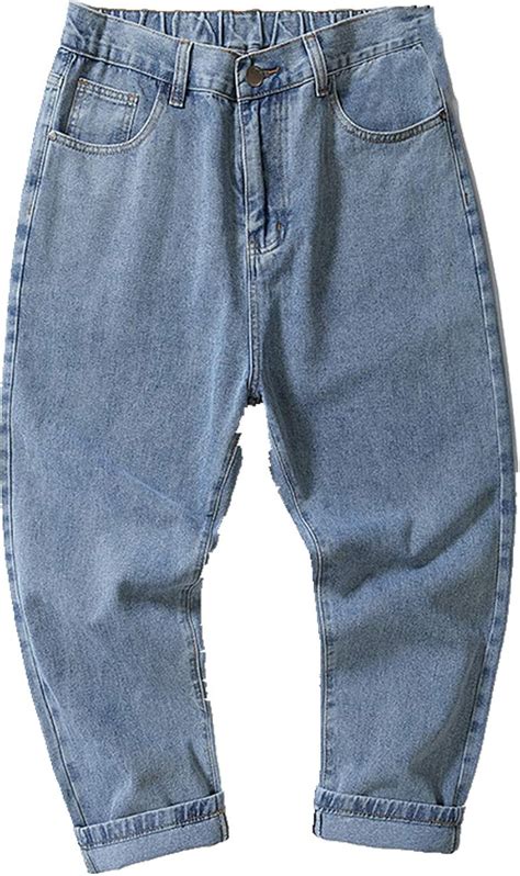 N P Jeans Holgados Grandes Para Hombre De Pierna Ancha Capris C Modos Y