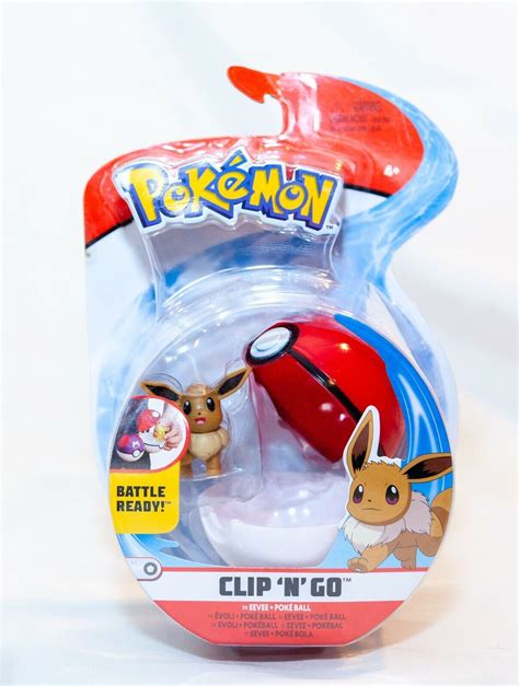 Pokémon Clip N Go Eevee And Poke Ball Figure Battle Ready New in Box