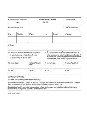 Fillable Online CAA Form 1 21 Fax Email Print PdfFiller