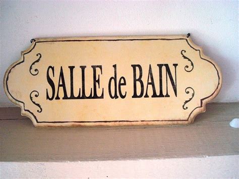 Plaque de porte Salle de bains déco rétro Porte salle de bain