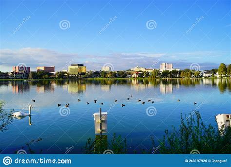 Landscape Of City Center Of Lakeland Stock Photo Image Of Cleaning