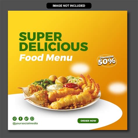 Premium Psd Food Social Media Promotion And Banner Post Design Template